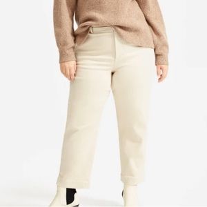 Everlane straight leg crop pant, Size 00, Color Sandstone, Everlane Pant